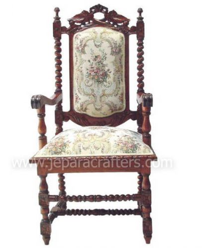 Mahogany Jacobean Arm Chair MHCH007